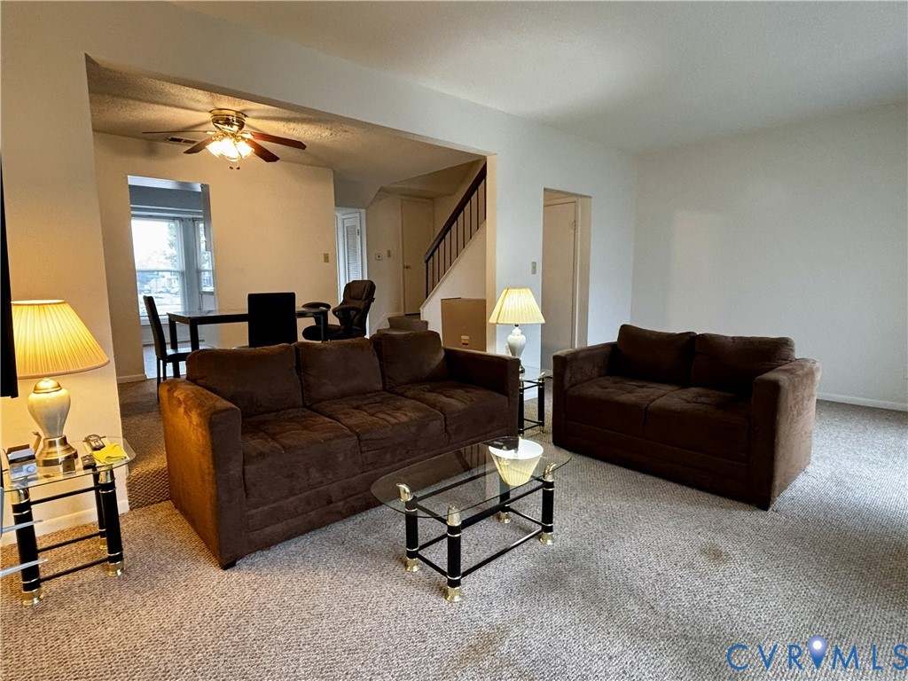 3860 Governors Way Virginia Beach, VA 23452 - Photo 9 of 22 a living room with furniture and a fireplace