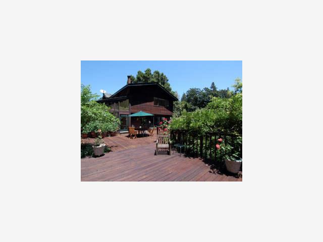 a outdoor living space with furniture