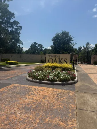 a view of a garden with an outdoor space