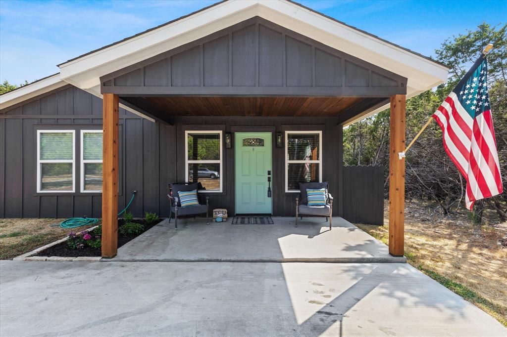 a backyard of a house