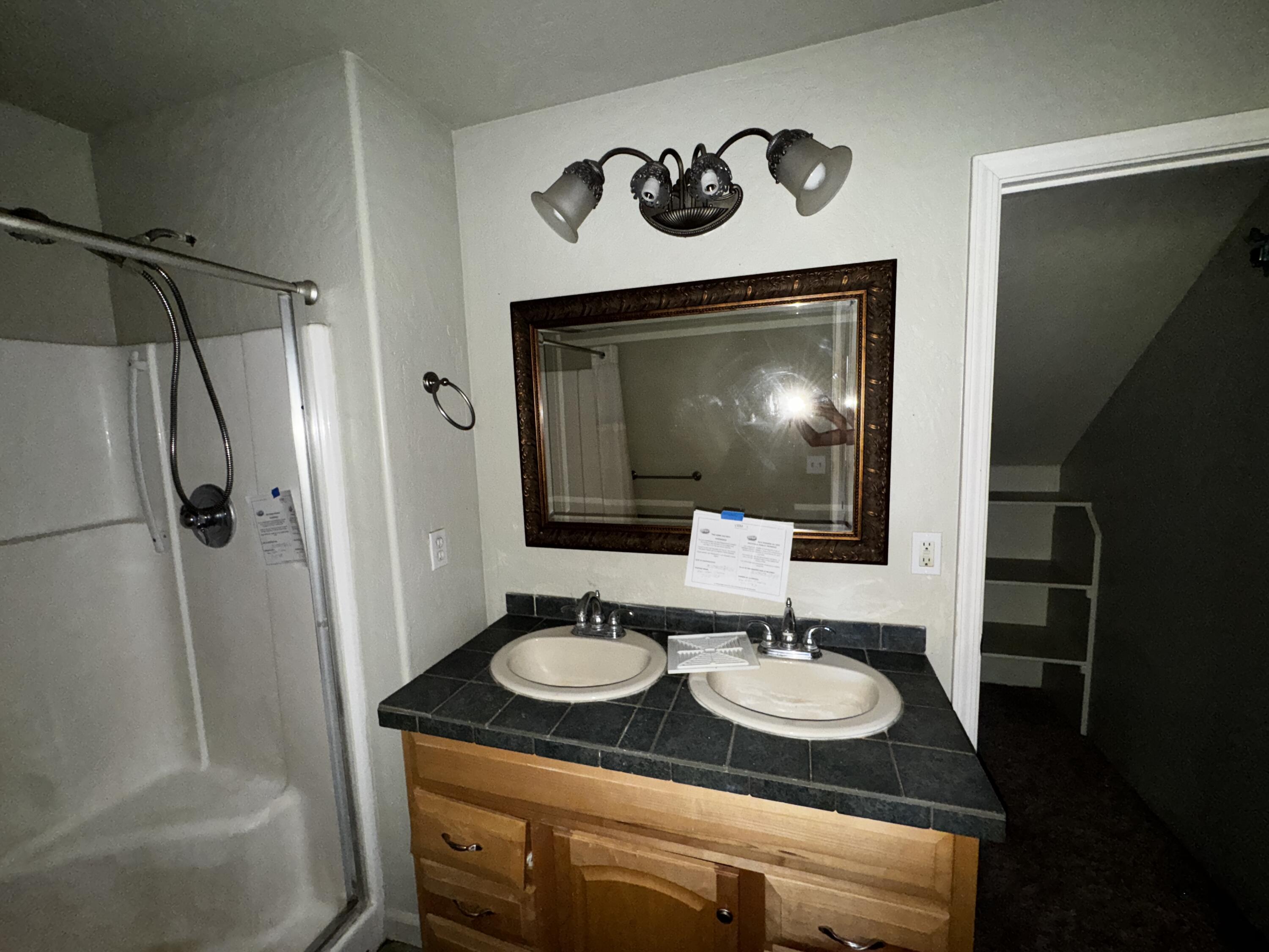240 Bluff Street Butte Falls, OR 97522 - Photo 20 of 34 a bathroom with a sink and a mirror