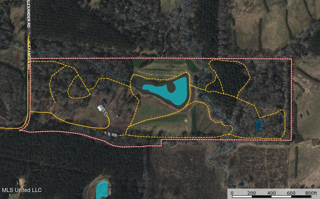 85 Alexander Road Jayess, MS 39641 - Photo 15 of 175 Aerial Map with Trails
