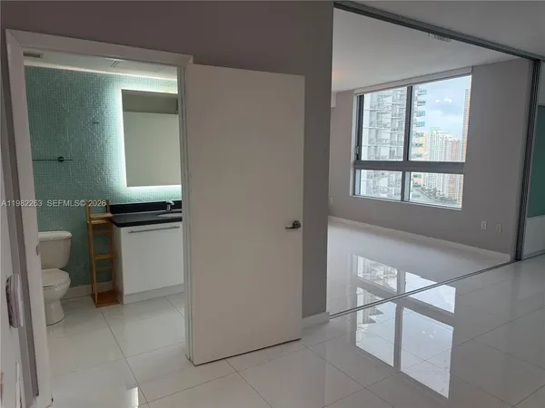 an entryway with a window