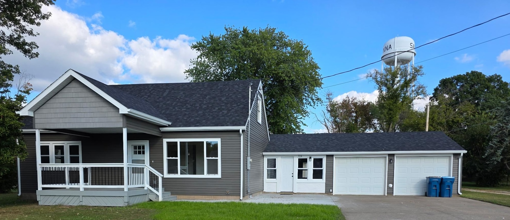 a aerial view of a house