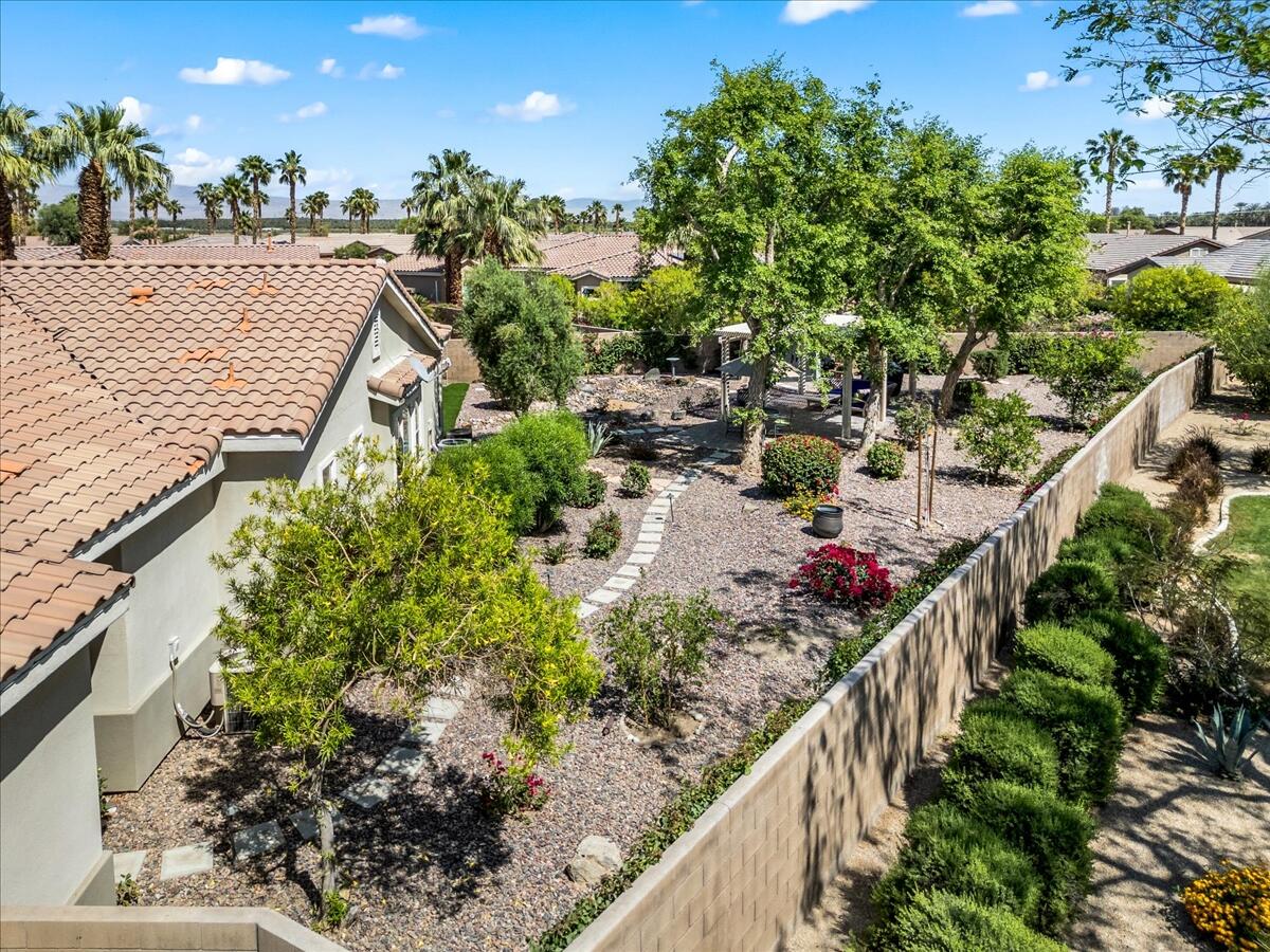 81836 Bowstring Circle La Quinta, CA 92253 - Photo 46 of 56 a view of a garden with an outdoor seating
