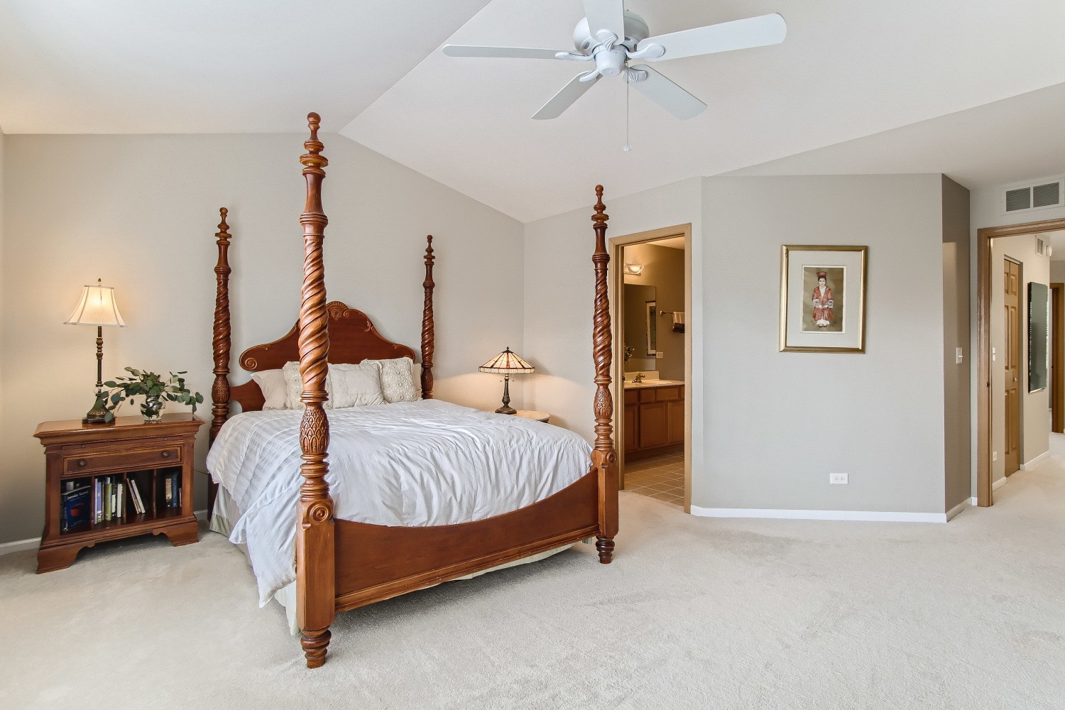 1966 West Cobblestone Road Romeoville, IL 60446 - Photo 13 of 31 a bedroom with a bed and wooden floor