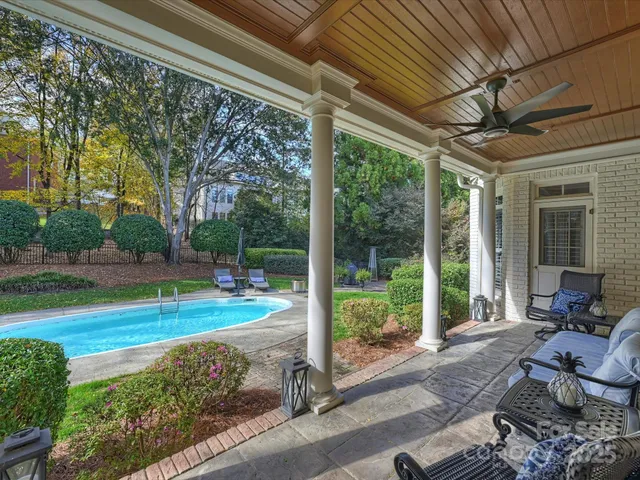 a view of backyard with green space