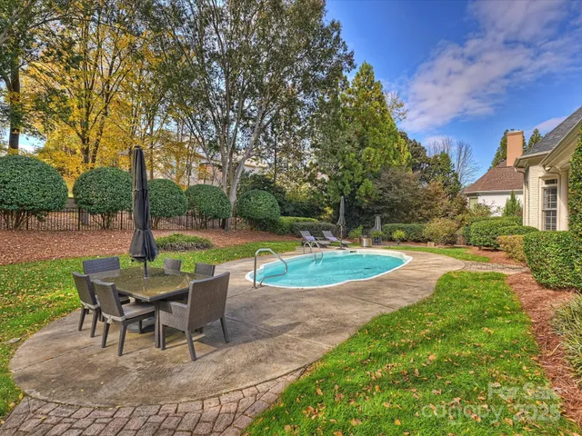 a view of a park with slide
