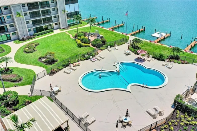 an aerial view of a house having outdoor space