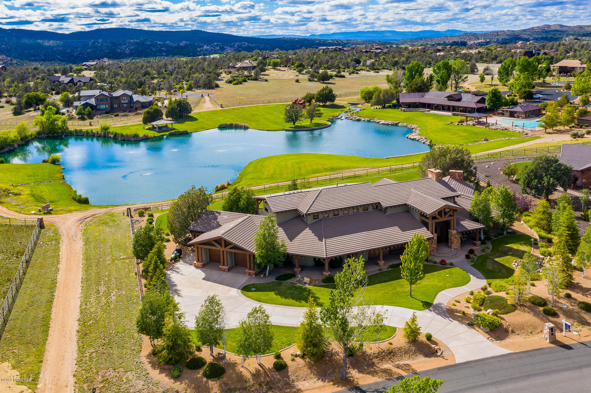 9120 North American Ranch Road Prescott, AZ 86305 - Photo 2 of 66 an aerial view of residential houses with outdoor space and swimming pool
