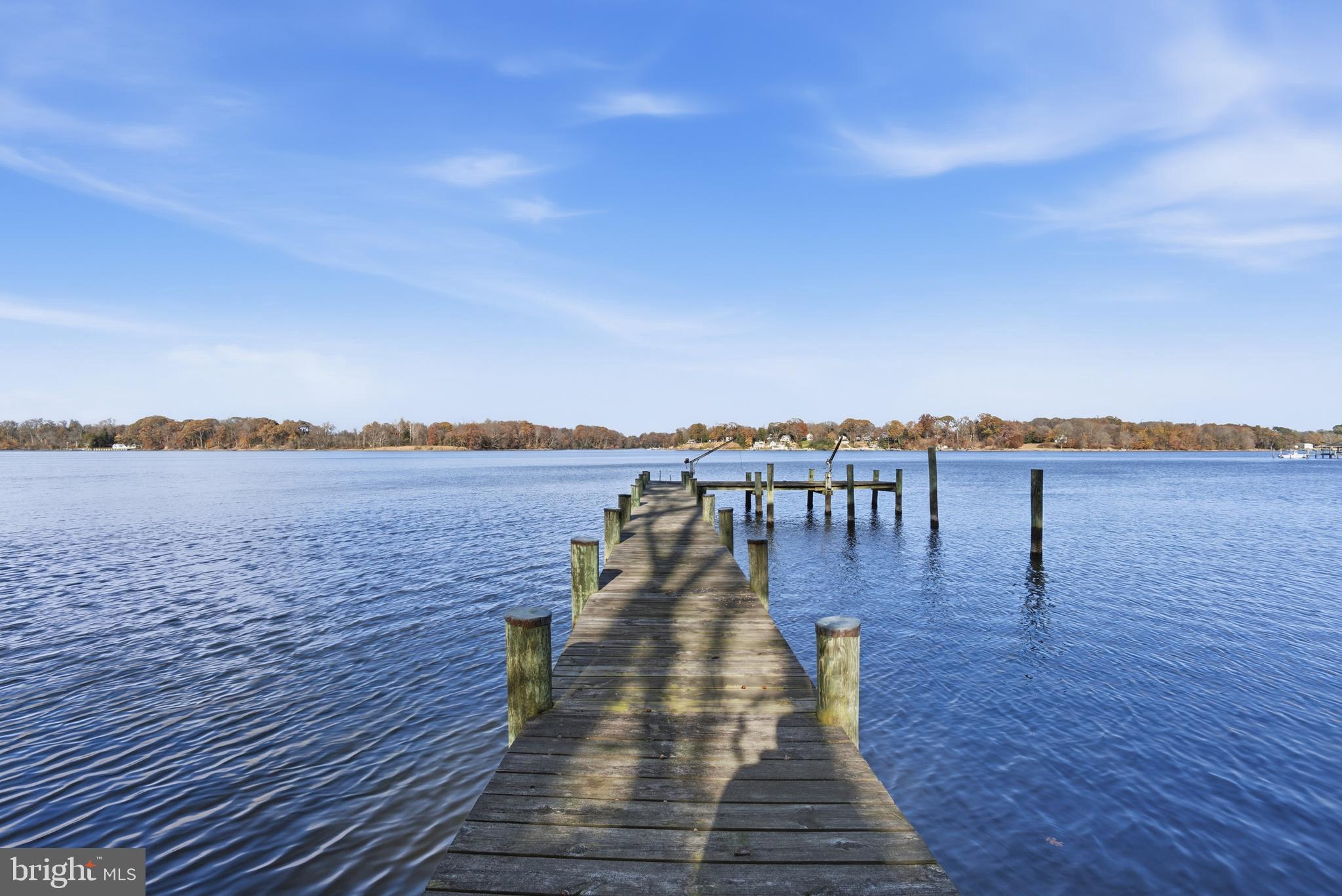 a view of a lake with outdoor space