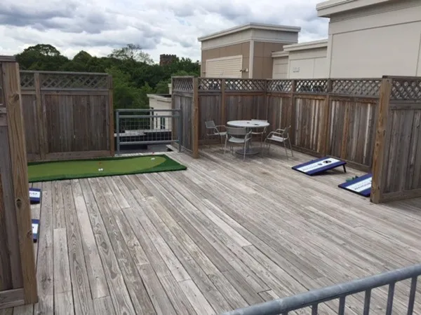 a backyard of a house