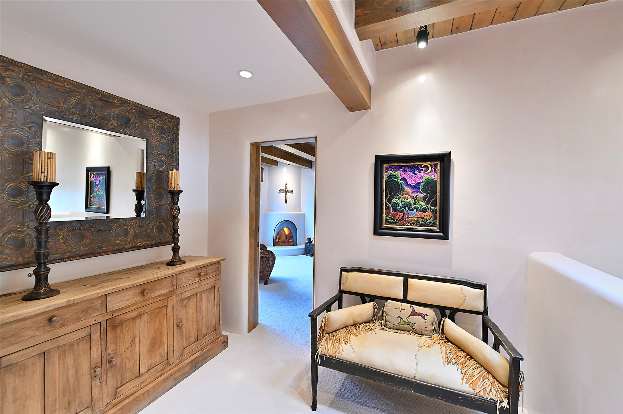 409 Brownell-Howland Road Santa Fe, NM 87501 - Photo 39 of 66 Landing at Top of Stairs