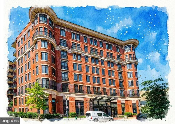 a front view of a building