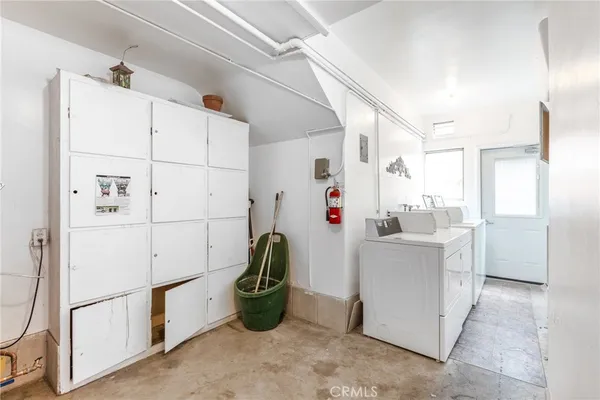 a room with storage and utility