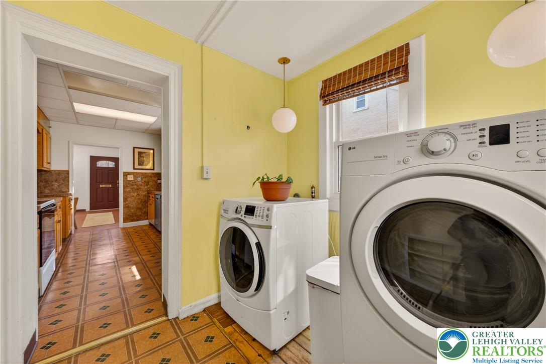 945 Main Street Bethlehem, PA 18018 - Photo 21 of 75 a view of a storage & utility room with washer and dryer