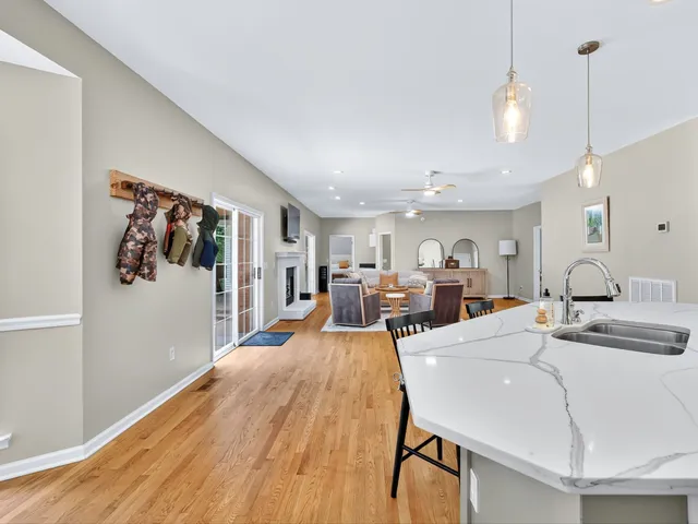 a view of living room filled with furniture