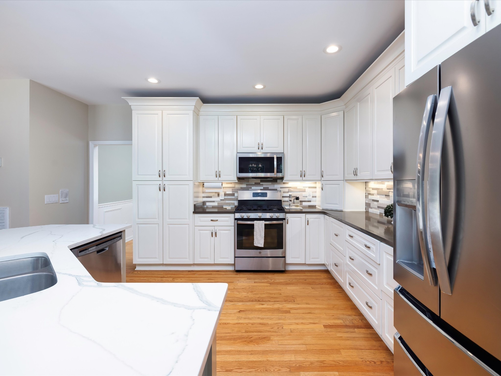 6480 Peytonsville-Arno Road College Grove, TN 37046 - Photo 24 of 96 a kitchen with stainless steel appliances granite countertop a refrigerator sink and stove