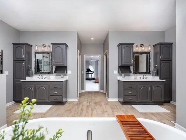 a living room with furniture and a couch