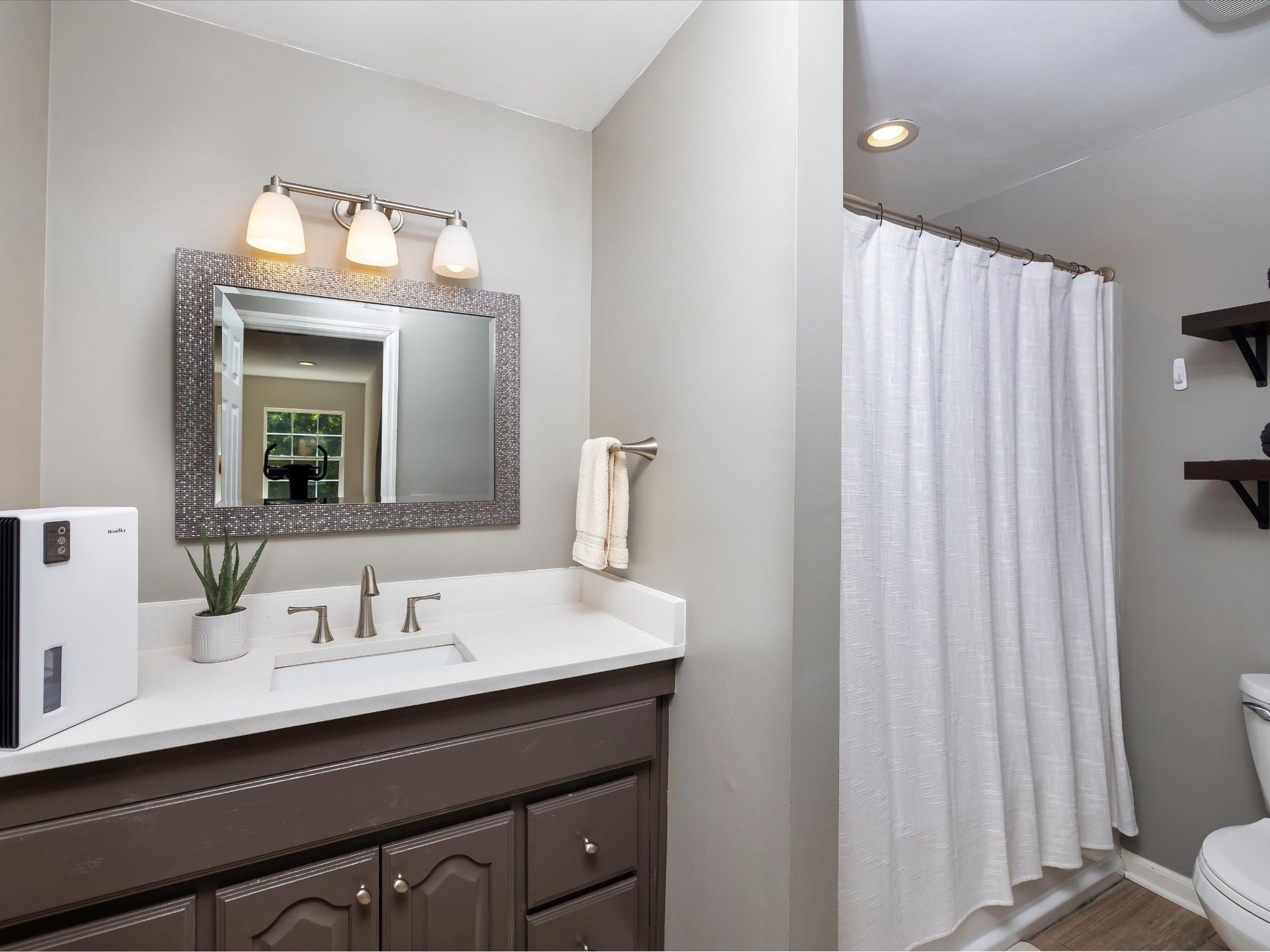 6480 Peytonsville-Arno Road College Grove, TN 37046 - Photo 48 of 96 a bathroom with a sink vanity and a mirror