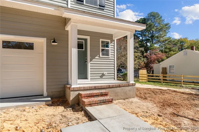 a view of a entryway door front of house
