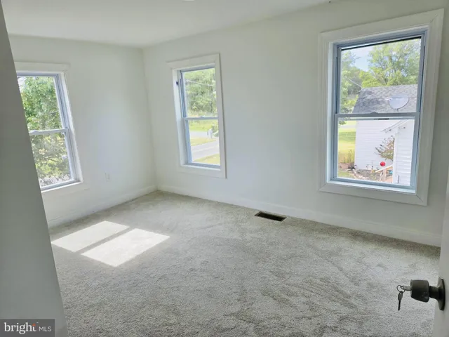 a view of a room with storage