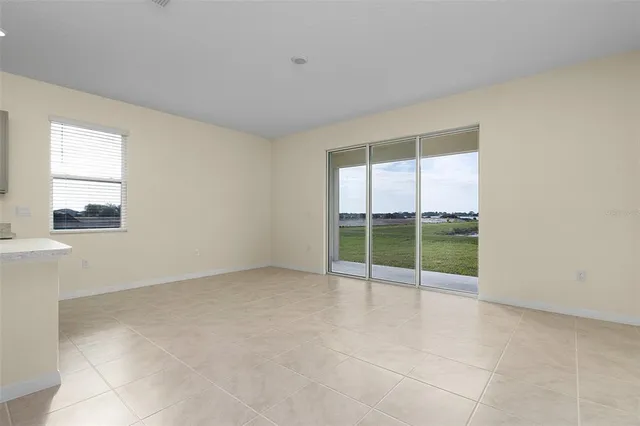 an empty room with window