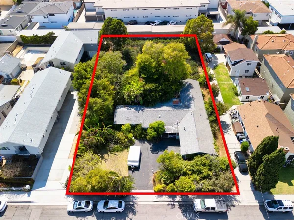 an aerial view of multiple house