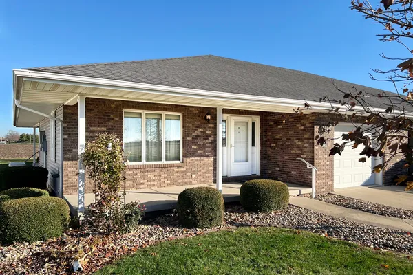 a front view of a house