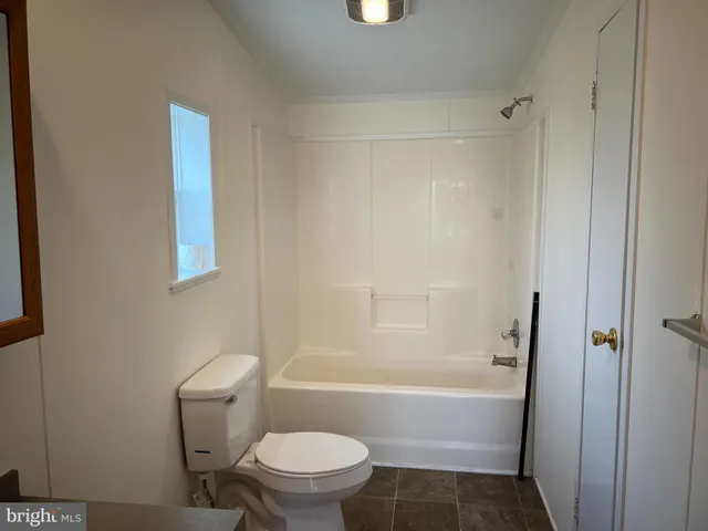 a bathroom with a toilet and a bathtub