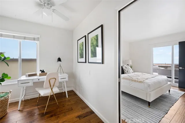 a aerial view of a house with a garden