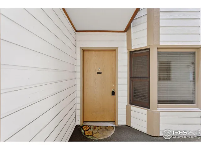 a view of wooden door