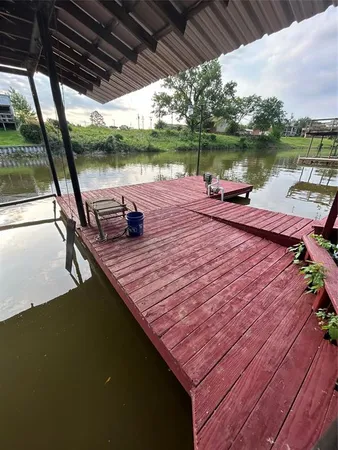 a view of a lake with a ocean view
