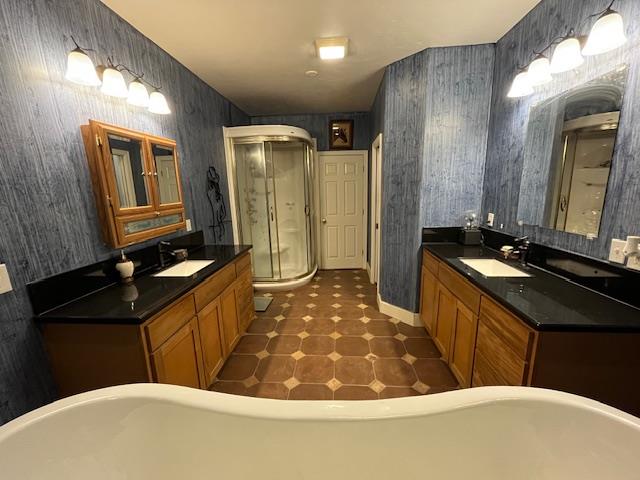 9537 Wamble Road Oakdale, CA 95361 - Photo 18 of 29 a bathroom with a sink and a mirror