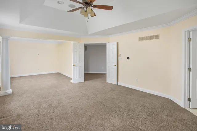 an empty room with a window