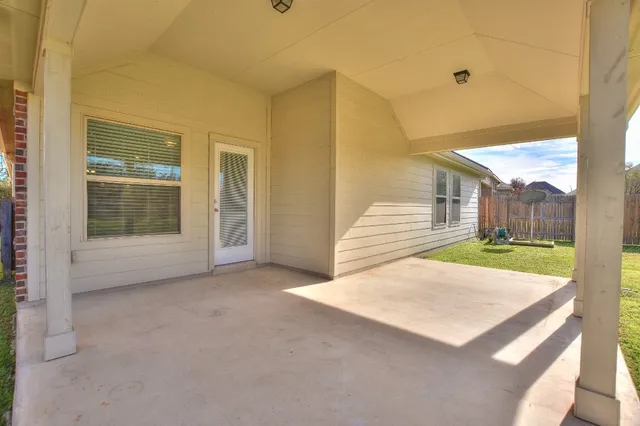 a view of an outdoor space and swimming pool