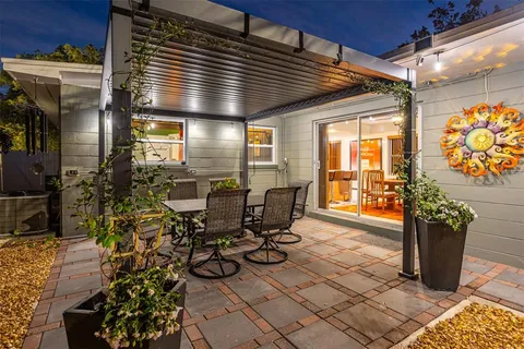 a view of outdoor seating