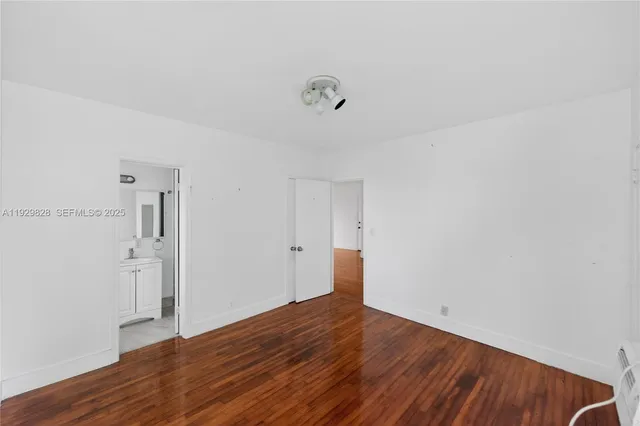 a small space with wooden floor