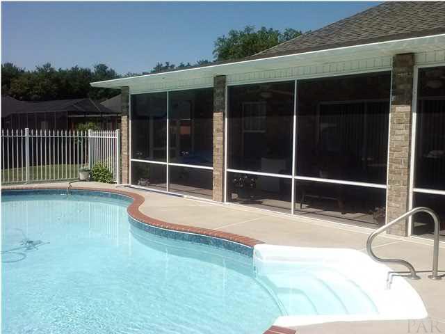 1494 Chemstrand Road Cantonment, FL 32533 - Photo 19 of 25 SCREENED BACK PORCH WITH ENTRANCE TO POOL AREA. SCREENED PORCH 37X8