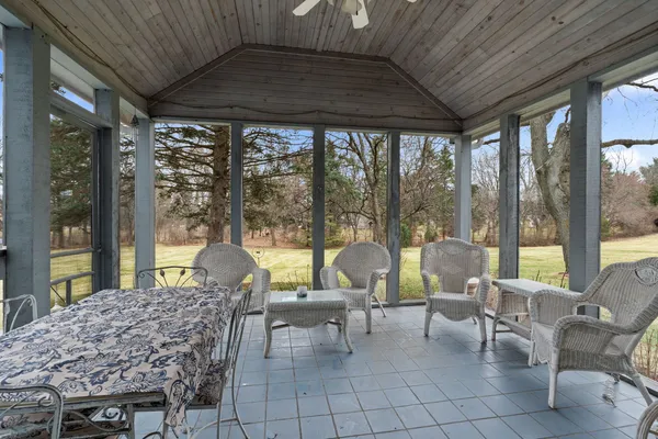 a view of sitting area on roof deck