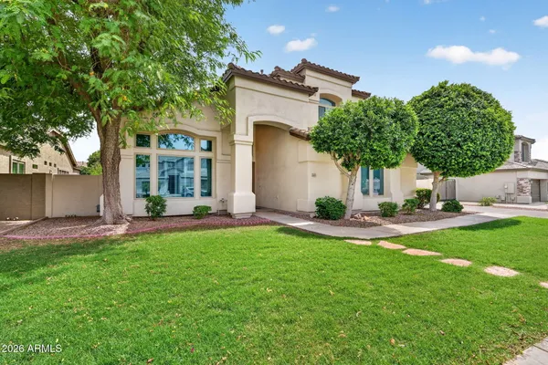 a house view with a outdoor space