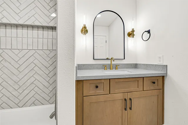 a bathroom with a sink