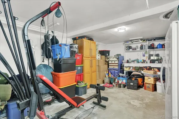 a view of storage and utility room