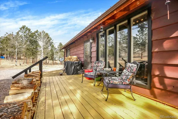 a outdoor space with furniture
