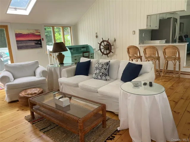 a living room with furniture and a couch