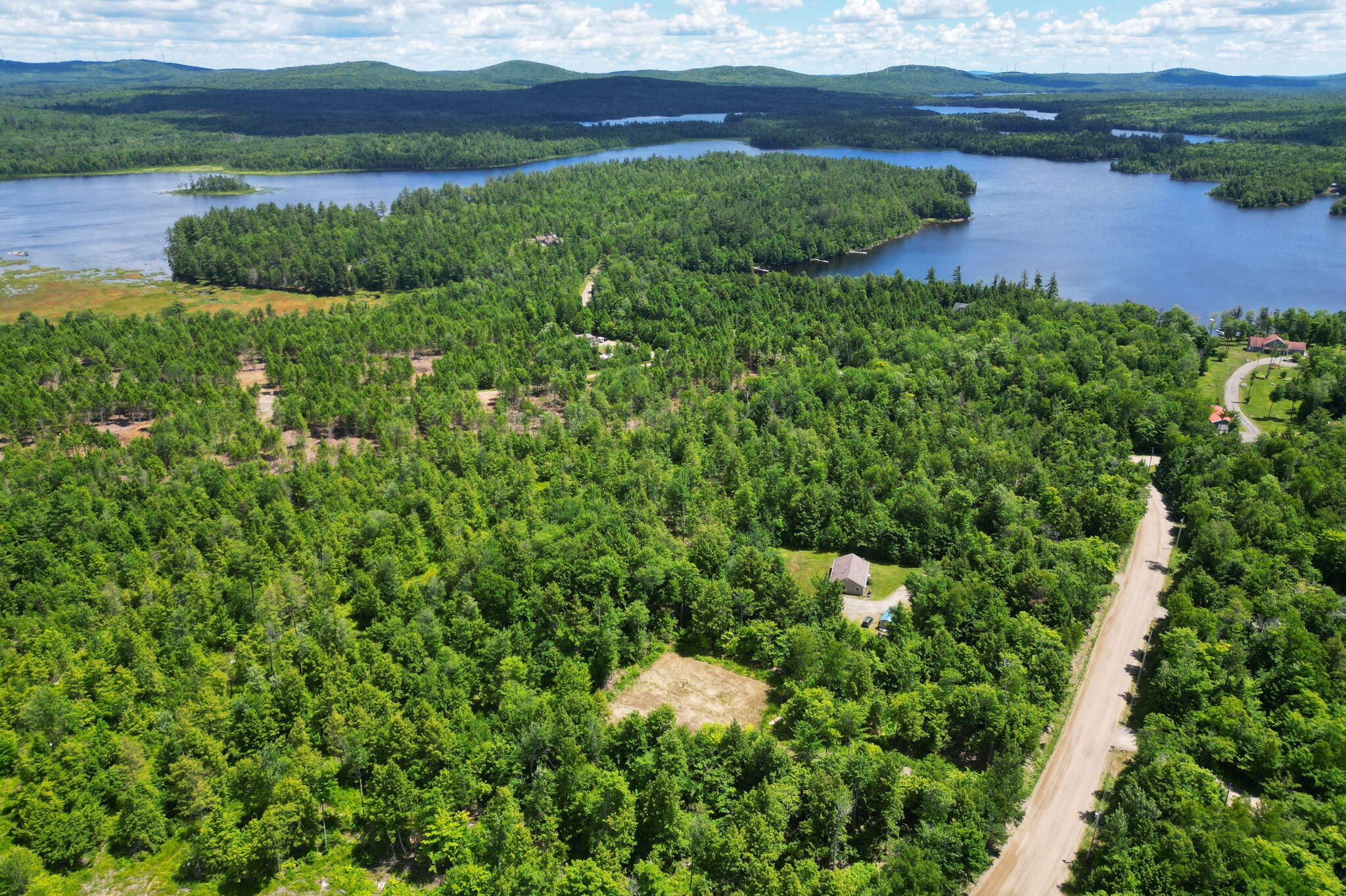 Lot 1 White Point Estates Road Lincoln, ME 04457 - Photo 8 of 16 Areal of Lot towards Mattanawcook Pond