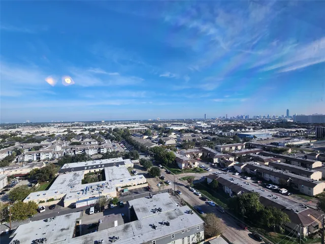 an aerial view of a city