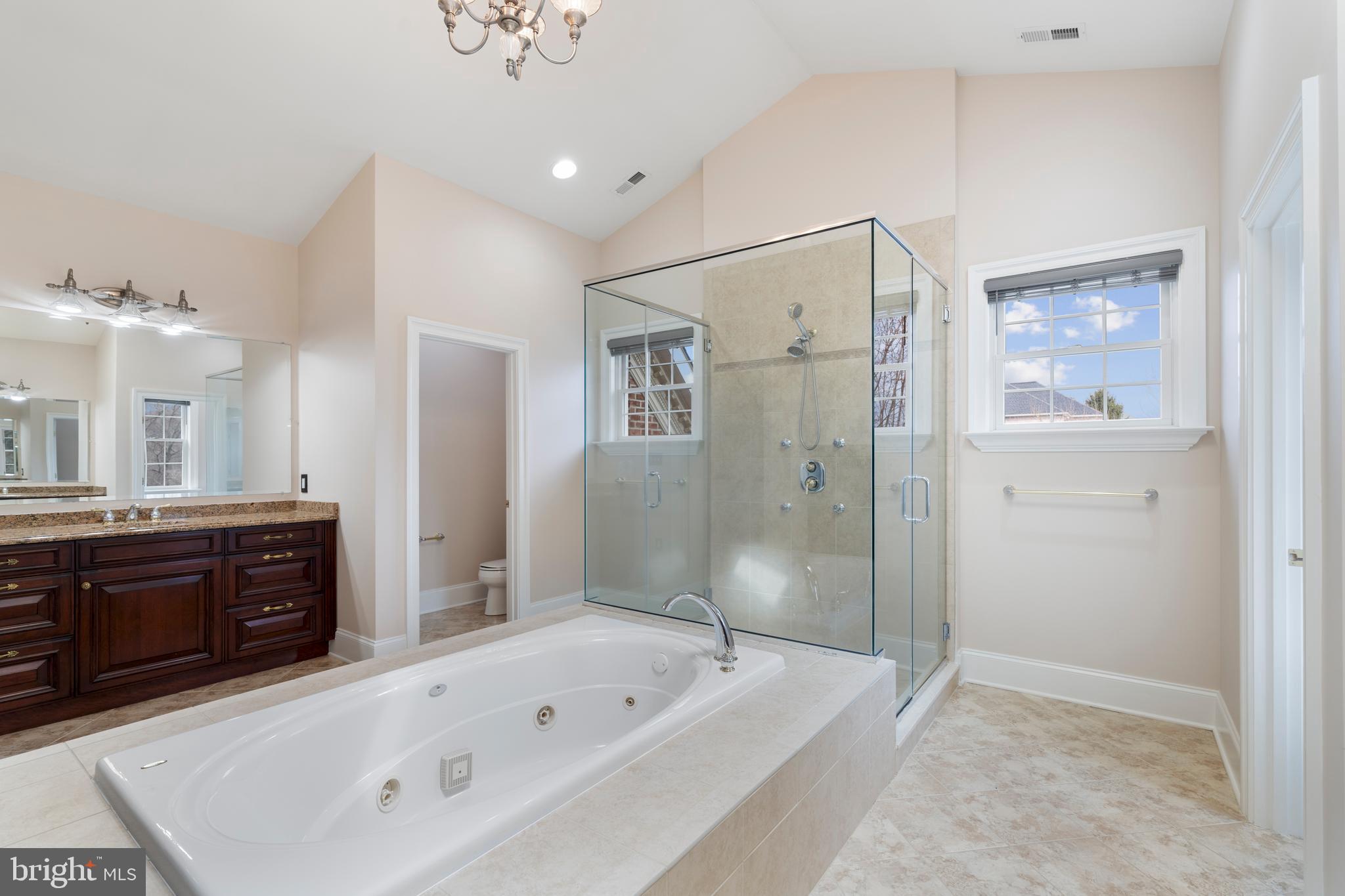1410 Falls Crest Drive Fallston, MD 21047 - Photo 31 of 58 a spacious bathroom with a tub sink shower and mirror