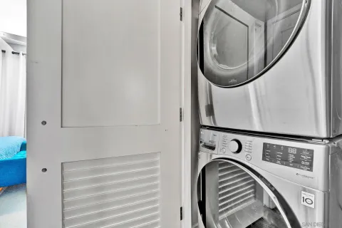 a view of a washer and dryer in a utility room