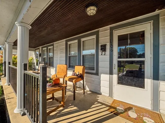 a outdoor space with chairs